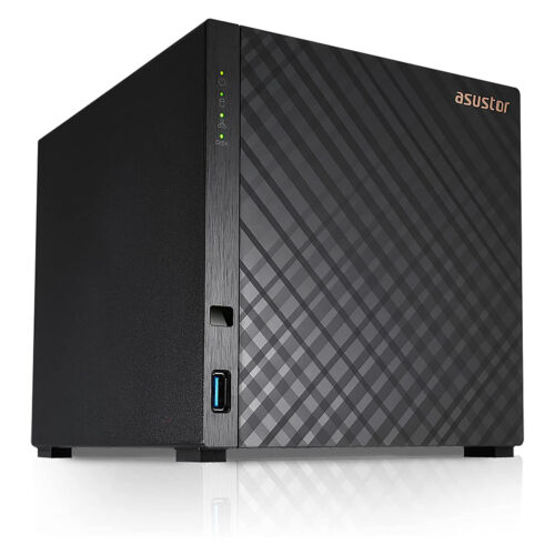 Asustor 4 Bay NAS 1.4GHz Quad Core Single 2.5GbE Port 1GB RAM DDR4 Diskless NAS