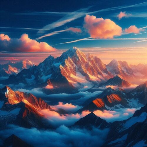 Digital Image Picture  Wallpaper Background Desktop AI Art Majestic Peaks