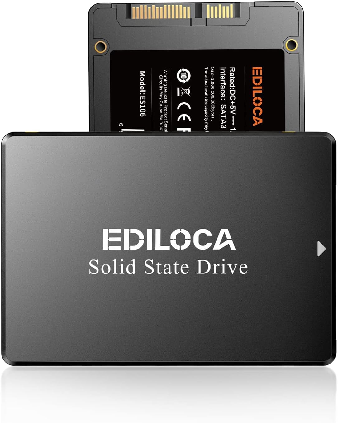 ES106 1TB SSD SATA III 2.5″ Internal Solid State Drive 3D TLC NAND Flash, Read up to 550MB/s, Upgrade PC or Laptop Memory and Storage