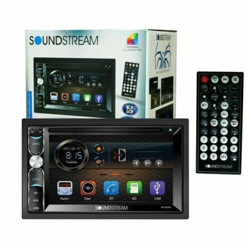 SOUNDSTREAM VR-620HB 2-DIN 6.2″ TOUCHSCREEN LCD DVD RECEIVER WITH BLUETOOTH