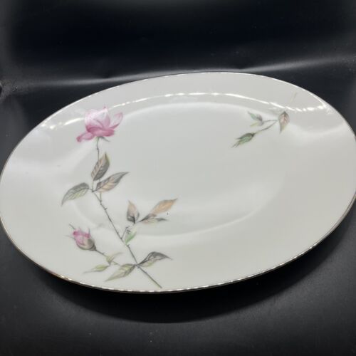 Oval Serving Platter – Style House DAWN ROSE Fine China – Japan 12”