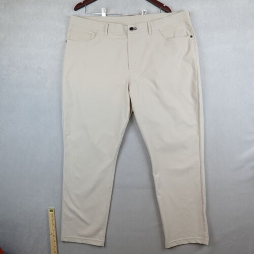 Public Rec Pants Mens 42×30 Beige Workday 2.0 Performance Straight Stretch