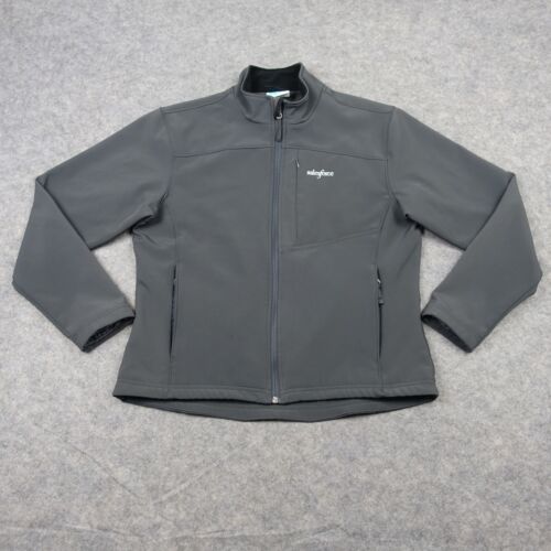 Salesforce Jacket Mens Medium Grey Softshell Full Zip Tech Company Logo Outdoor