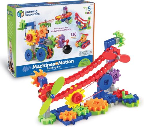 Learning Resources Building Set Machines in Motion STEM 116 pieces New