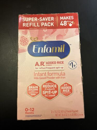 Enfamil A.R. ADDED RICE Infant Milk-Based Powder w/Iron 30.4oz EXP 03/25