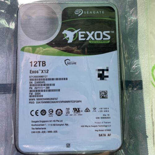 Seagate Exos X14 12TB Sata 6Gb/s 3.5″ Internal HDD Hard Disk Drive ST12000NM0127