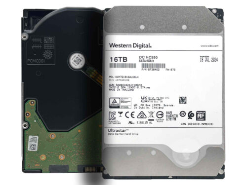 WD Ultrastar DC HC550 16TB SATA 6G 3.5″ 7200RPM Enterprise HDD – WUH721816ALE6L4