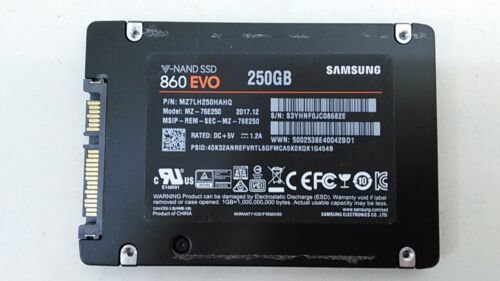 Samsung MZ-76E250 860 EVO 250 GB 2.5 in SATA III Solid State Drive