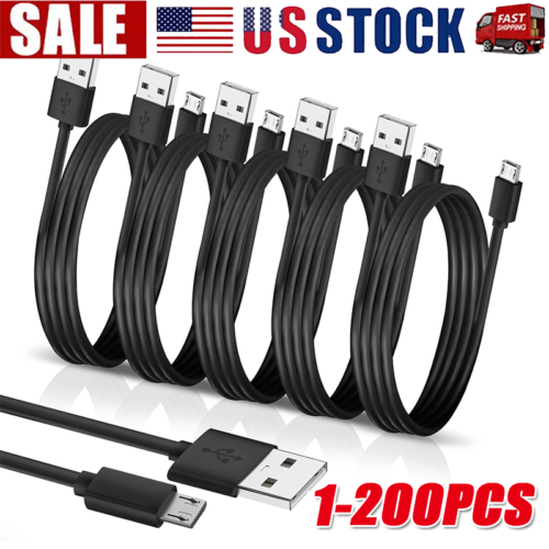 3/6ft Micro USB Fast Charging Cable Cord For Samsung Android Phone Charger LOT