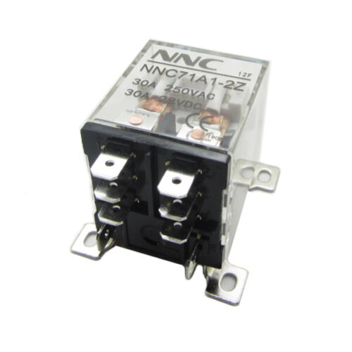 NTE R04-11D30-12 DPDT Relay 30A 12V DC Heavy Duty Open Frame