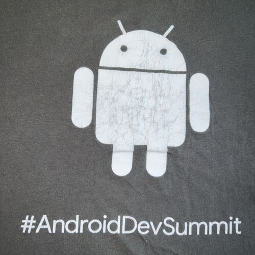 Trashed Alphabet Google ‘Android Dev Summit’ Shirt Large Gray Mountain View 2018