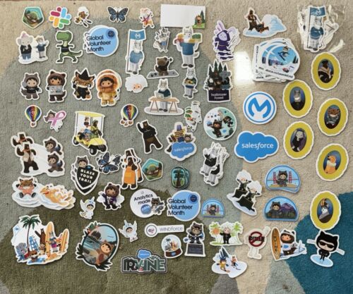 Huge lot of 130+ Salesforce stickers Astro Einstein Codey Max Dreamforce etc.