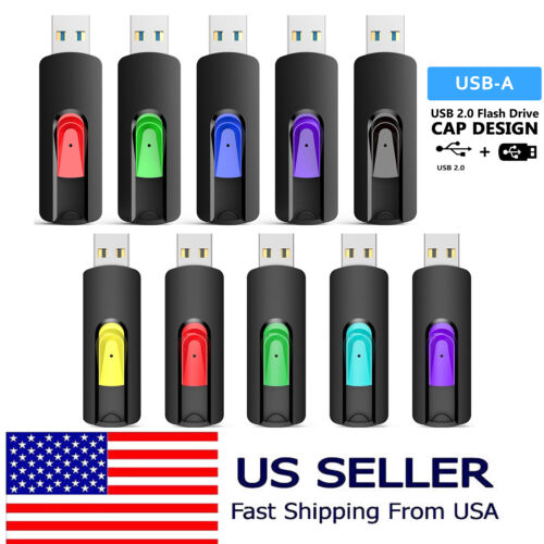 1-10Pack 2GB-128GB USB 2.0 Flash Drive Memory Stick Data Storage Pen U Drive LOT