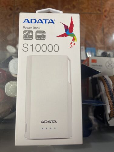 Adata Portable Power Bank 10000 mAh External Battery Backup White – fast ship!