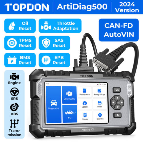 OBD2 Scanner TOPDON AD500 Oil/SAS/Throttle/TPMS/BMS/EPB Reset WiFi Free Update