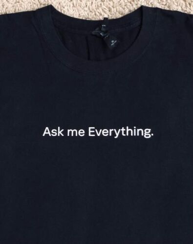 Splunk Ask Me Everything Men’s Black Graphic T-Shirt Size XL