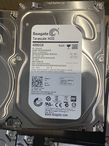 USED SEAGATE TERASCALE HDD 4TB ST4000NC001 5900 RPM 64MB 3.5″ SATA 6GB/S