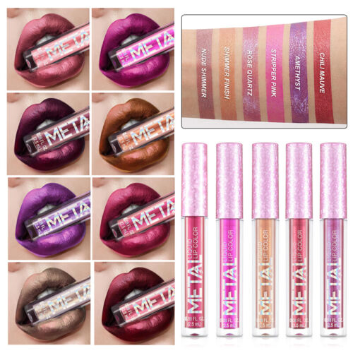 Matte Metallic Glitter & Shimmer Liquid Lipstick Waterproof Lip Gloss Lip Glaze†