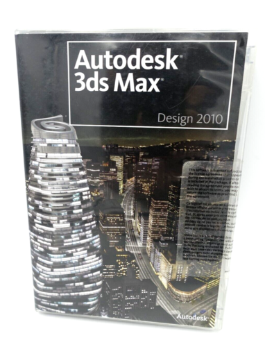 Autodesk 3ds Max Design 2010 Software DVD w/ Serial Number & Product Key *READ*