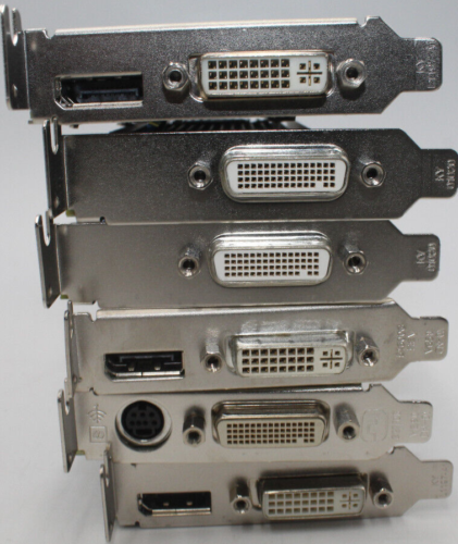 lot of 6 Assorted Half Size GPUs (NVS 315 / HD 7570 / HD 8490 / HD 3450)