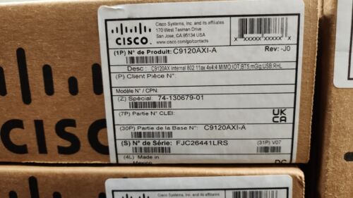 Cisco Catalyst C9120AXI-A Wireless Access Point 9120AXI New Open Box