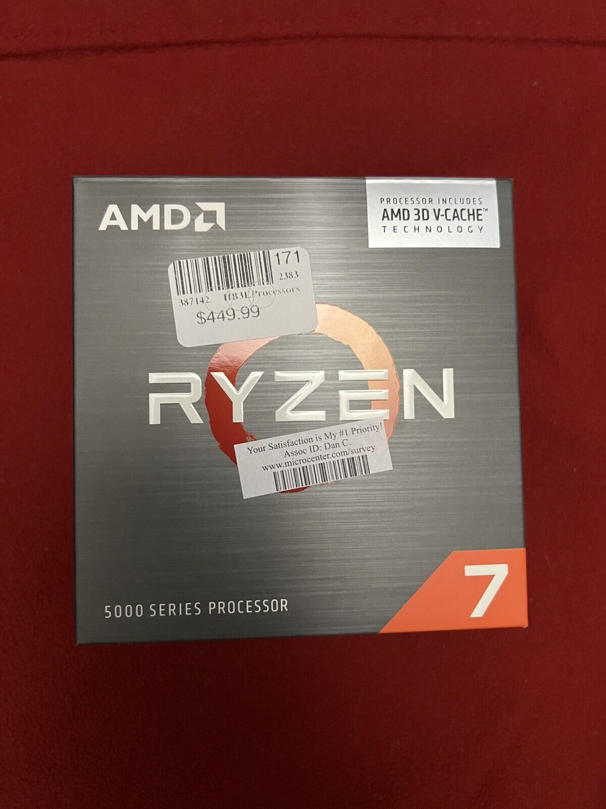 AMD Ryzen 7 5800X3D 8 Core 16-Thread 3.4 GHz Socket AM4 CPU