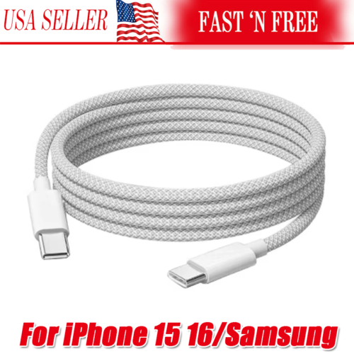 IPhone 16 15 Pro Max USB-C to USB-C Cable Fast Charger lot Type C Charging Cord