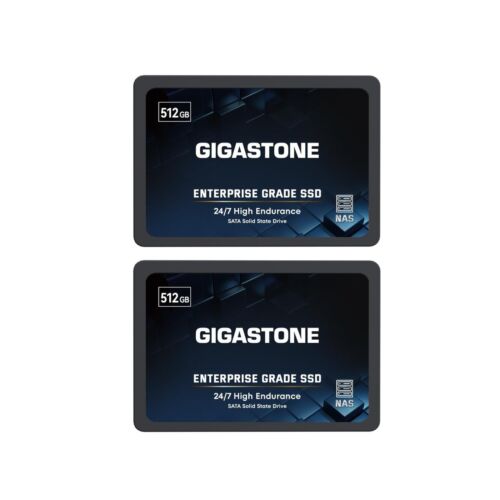 Gigastone Enterprise SSD 512GB NAS SSD Drive Cache (2-Pack) 24/7 Durable TLC …