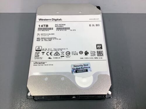 Western Digital 14TB 7.2K 6G 3.5″ SATA DC HC530 – WUH721414ALE604 / 0F31152