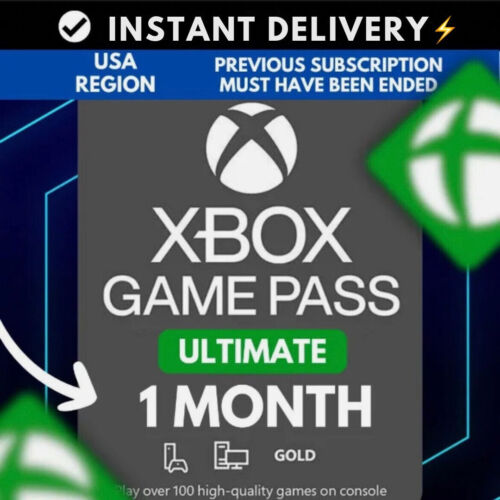 Xbox Game Pass Ultimate 1 Month Membership – NEW+Existing Users *AUTO DELIVERY*