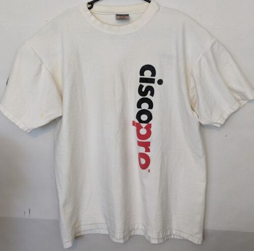 Vintage Cisco Pro Computer Software Shirt – Size XL – Single Stitch – White