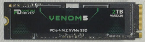 Fantom Drives VENOM5 2TB SSD NVMe Gen 4 M.2 2280 PS5 SSD 2TB, (VM5X20)