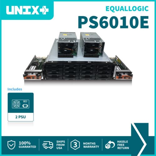 EqualLogic 3U 12 Bay PS6010E Virtualized iSCSI SAN Array 2x CM10 10GB SFP+ Raid