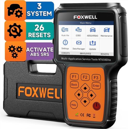 Foxwell NT650 Elite Bidirectional Car OBD2 Scanner Diagnostic Reset Scan Tool