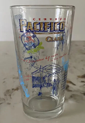 Pacifico Clara Cerveza 16 Ounce Glass Cup New