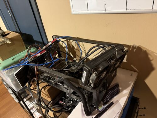 miner rig with 4x Asus p106-100(same1050’s) gpu+ 1 Rx460, frame, extra parts