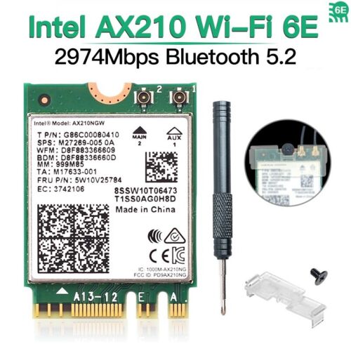 WiFi 6E Wireless Card Intel AX210NGW Bluetooth 5.3 Tri-Band Network wifi Adapter