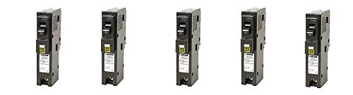 Square D by Schneider Electric HOM120PCAFIC Homeline Plug-On Neutral 20 Amp Single-Pole CAFCI Circuit Breaker, (5-(Pack))