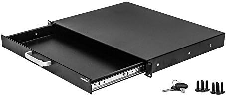 NavePoint Server Cabinet Case 19 Inch Rack Mount DJ Locking Lockable Deep Drawer with Key 1U