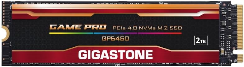 Gigastone M.2 SSD 2TB PCIe 4.0 NVMe SSD Internal Gaming Solid State Hard Drive Upgrade PC Laptop PS5 Storage Turbo Speed Response for Gamers 3D Rendering 4K 8K Video Editing Creators up to 5,000MB/s