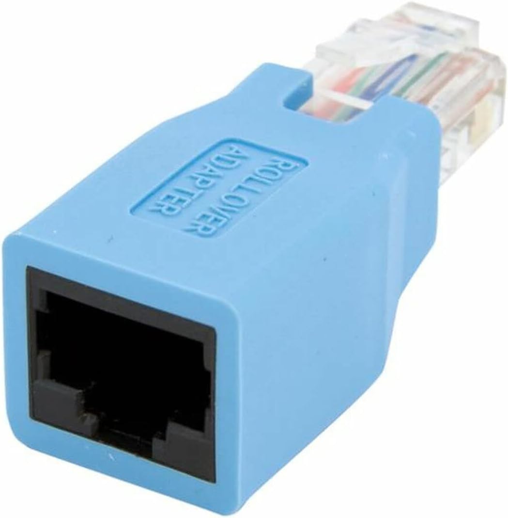 StarTech.com Cisco Console Rollover Adapter for RJ45 Ethernet Cable – Network adapter cable – RJ-45 (M) to RJ-45 (F) – blue (ROLLOVER)