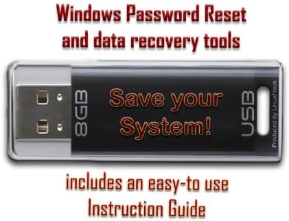 Password Reset and Data Recovery Tools on 8GB USB Drive