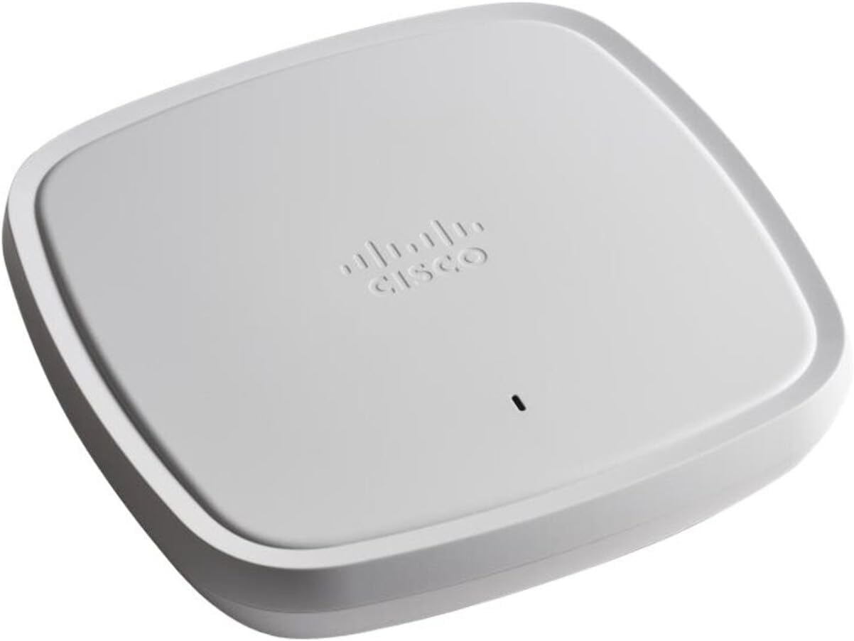 Cisco Catalyst 9120AXI-B Wireless Access Point, Wi-Fi 6, 4×4 Dual 5GHz Radio, CleanAir with Cisco RF ASIC, MU-MIMO, PoE, Internal Antenna (C9120AXI-B)