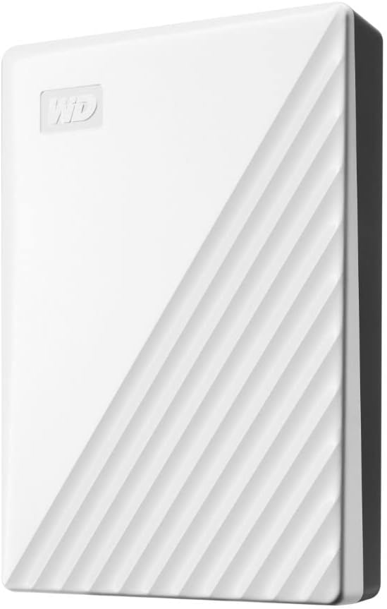 Western Digital 5TB My Passport Portable External Hard Drive with password protection and auto backup software, White – Western DigitalBPKJ0050BWT-WESN