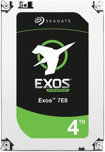 Seagate Exos 7E8 4TB 512n SATA 128MB Cache 3.5-Inch Enterprise Hard Drive (ST4000NM0035), Mechanical Hard Disk