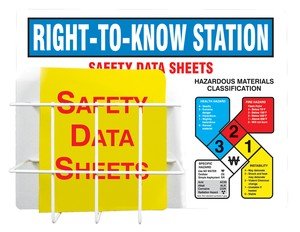 Accuform SHZRS348 HAZ-COM / GHS SDS Centers RIGHT-TO-KNOW STATION SAFETY DATA SHEETS … Style: Board Only Spanish