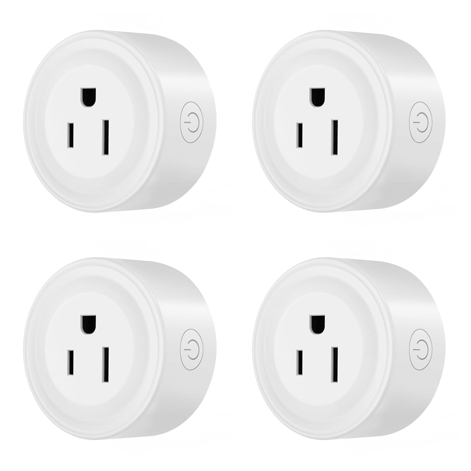 Filotimo Smart Plug, WiFi Plugs Work with APP, 4 Packs Smart Outlet with Timer & Group Controller, WiFi Plug with Energy Monitoring, Remote Control and Voice Activation