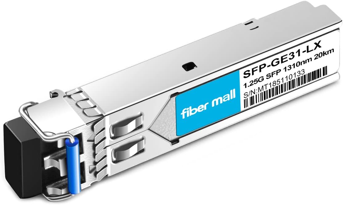 1G SFP LX for Cisco Meraki MA-SFP-1GB-LX10 MA-SFP-1GB-LX 1000BASE-LX/LH SFP Mini GBIC 1310nm 20km LC DOM Transceiver Module