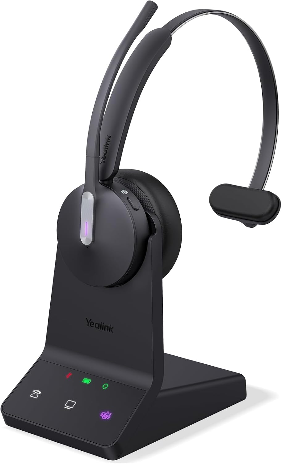 Yealink WH64 Wireless Headset, DECT & Bluetooth Dual-Mode 606 ft Range Headset for Teams Zoom,Skype and UC, Phone Headset with 3X Mic, 26 Talk Time, Office Work Headset for Desk IP Phone, PC,CellPhone