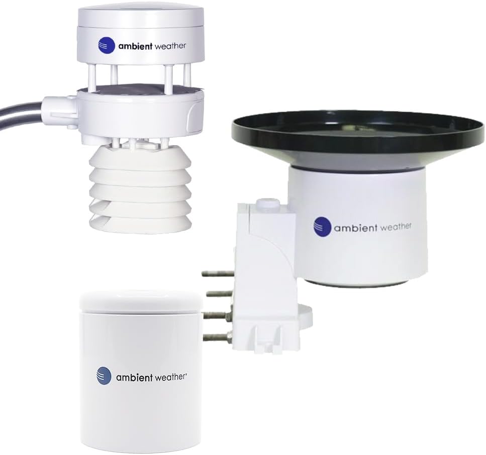 Ambient Weather WS-5000-IP3 Ultrasonic Professional Smart Weather Station with Remote Monitoring and Alerts